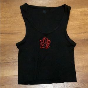 brandy melville v neck devil tank